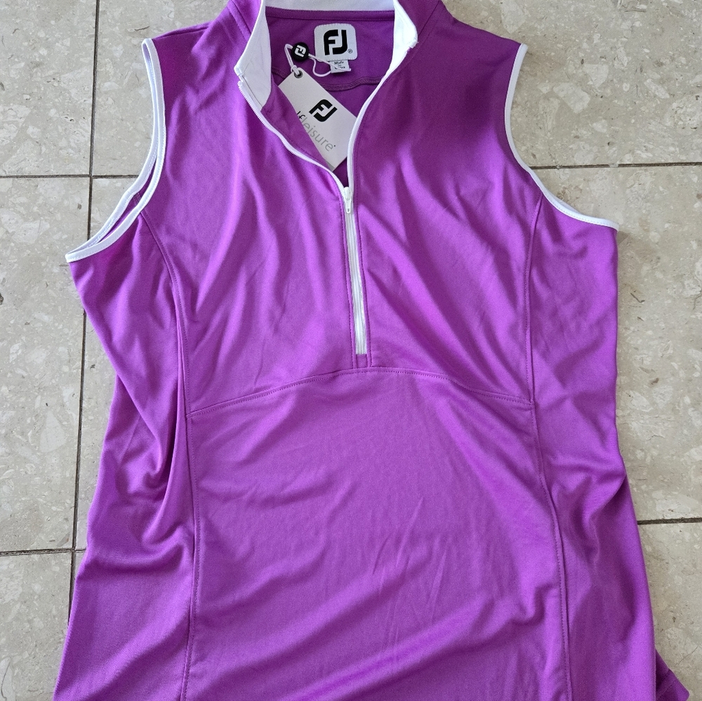 Women's Sleeveless FootJoy Golf Top - Purple - Medium NEW